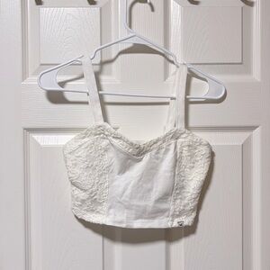 Hollister lace bustier crop top